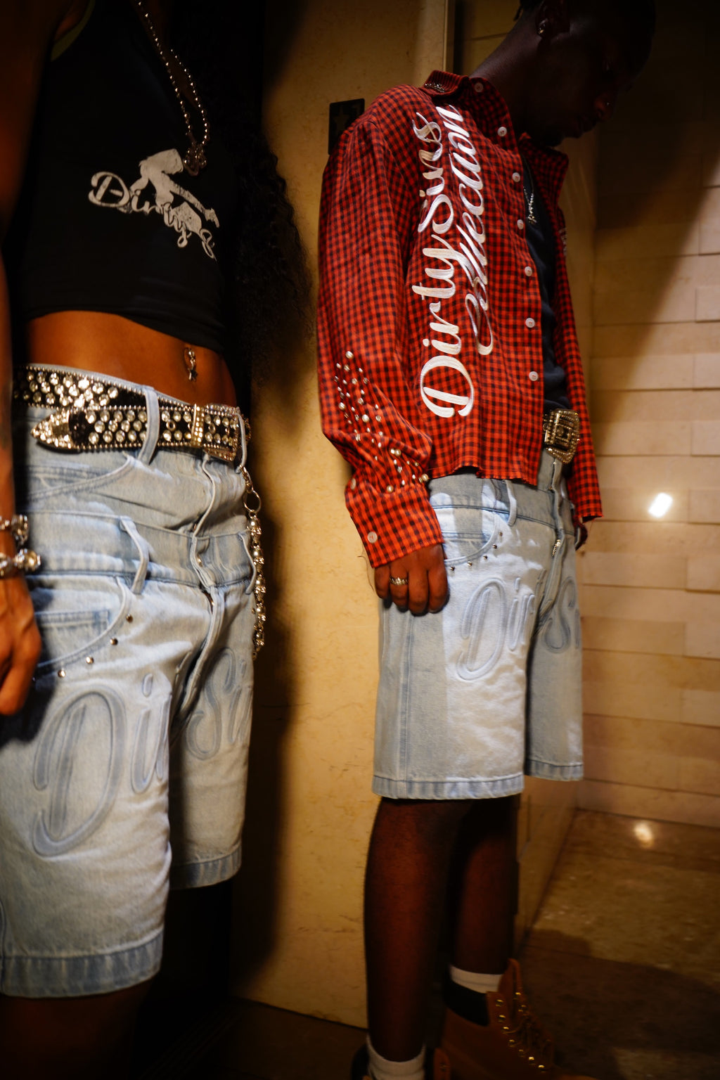 DIRTY SINS DENIM SHORTS