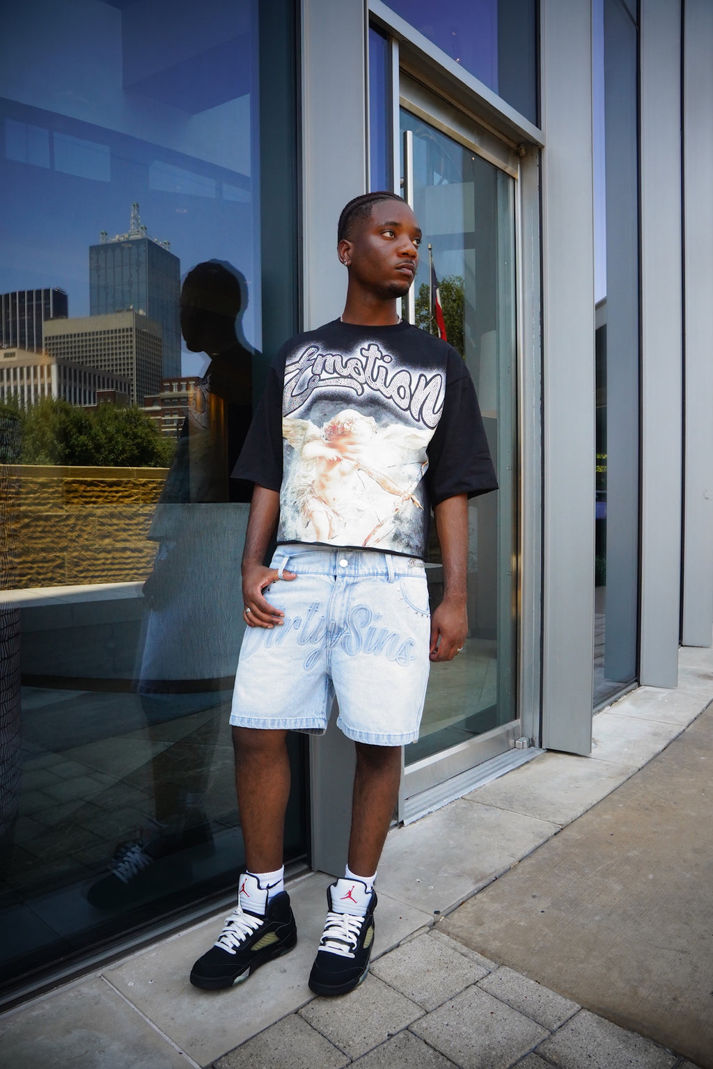 DIRTY SINS DENIM SHORTS